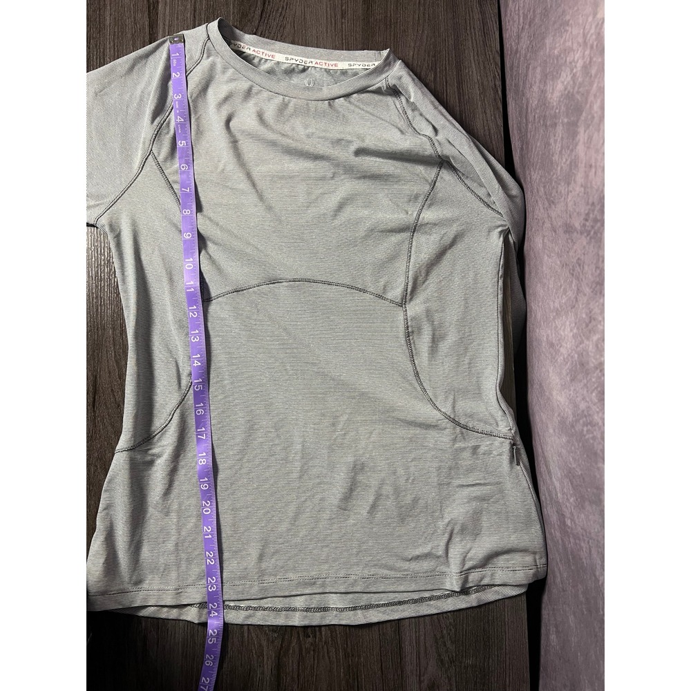 Spyder Active NWT Gray Striped Base Layer Top Women's Size Medium - Picture 10 of 10